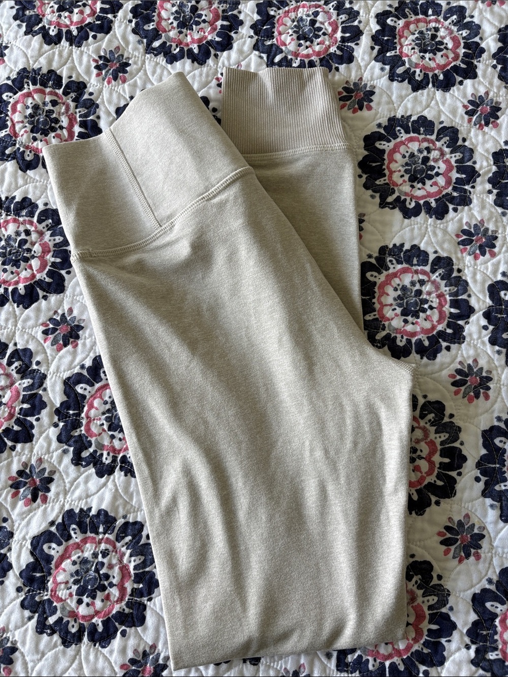 Athleta Softluxe Tight size Small Heather Oatmeal color